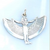 Winged Isis Silver Pendant